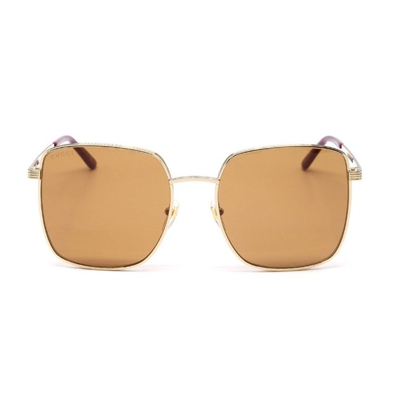 NEW AUTHENTIC GUCCI BROWN SUNGLASSES GUCCI UNISEX SUNGLASSES - Picture 4 of 6